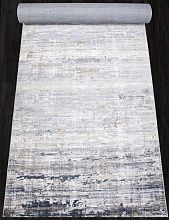 Пушистый ковровая дорожка PERU D060A D.GREY SHIRINK / BLUE FDY