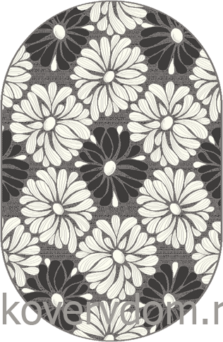 Ковер Графит 09-30841-37 ОВАЛ  Ковер Графит 09-30841-37 ОВАЛ