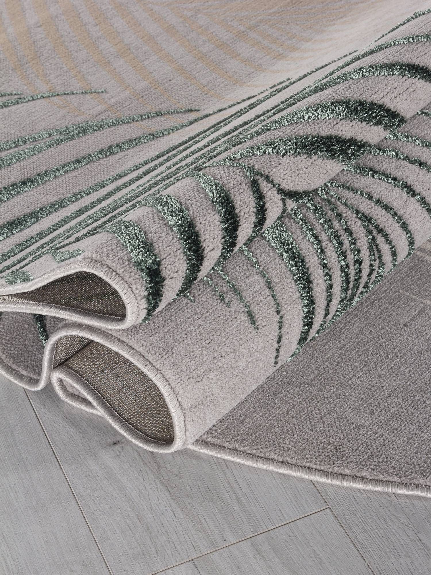 Ковер LIMAN-A F167 GRAY-D.GREEN Овал