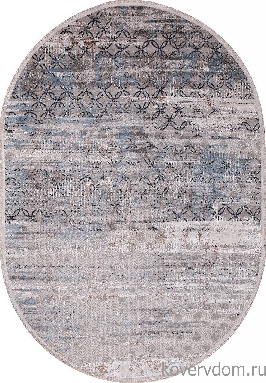 Ковер RODOS 7435A L.BLUE / CREAM Овал
