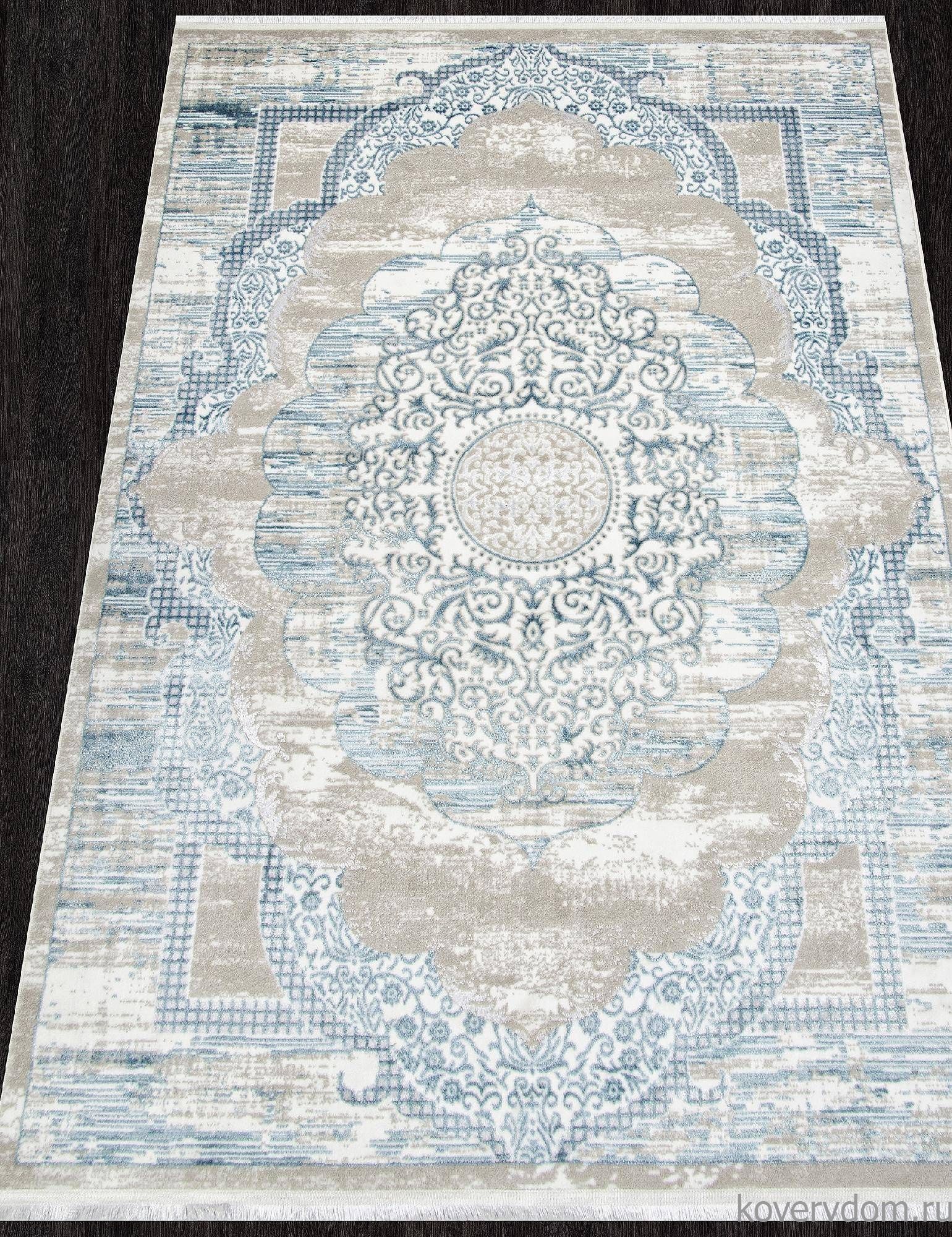 Ковер ALFANI Q018A BLUE FDY / CREAM SHRINK Ковер ALFANI Q018A BLUE FDY / CREAM SHRINK