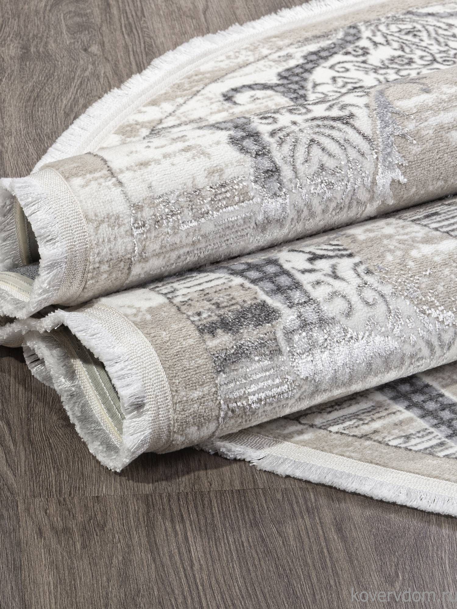 Ковер ALFANI Q018A GREY FDY / CREAM SHRINK Овал Ковер ALFANI Q018A GREY FDY / CREAM SHRINK Овал