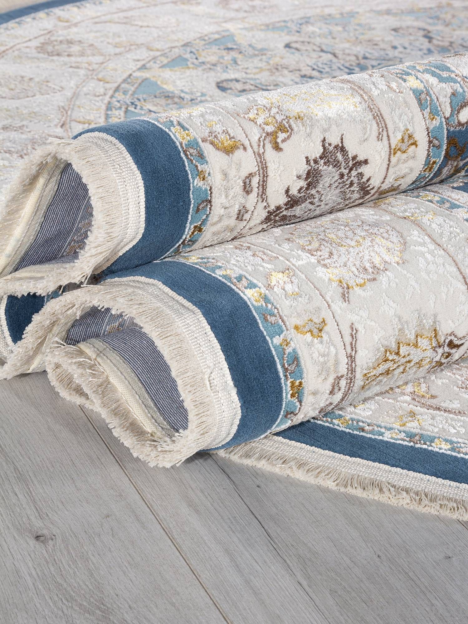 Ковер ZARINA A050B D.BLUE / CREAM Овал