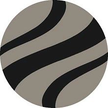 Круглый ковер черный PLATINUM T617 GRAY-BLACK Круг