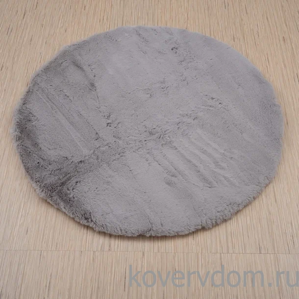 Ковер из искусственного меха Krolik 1000A T9082_GREY круг Ковер из искусственного меха Krolik 1000A T9082_GREY круг