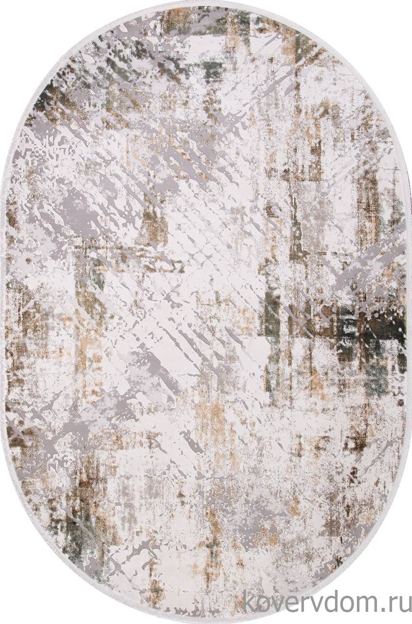 Ковер ALLURES 12123 CREAM / GREEN Овал Ковер ALLURES 12123 CREAM / GREEN Овал
