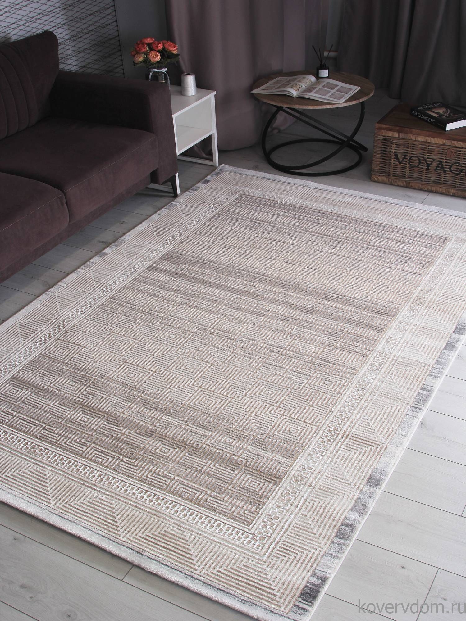 Ковер AMELI 9247A S.BEIGE / P.WHITE