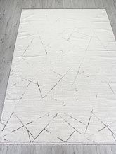 Пушистый круглый ковер SHINE 32009A CREAM / WHITE